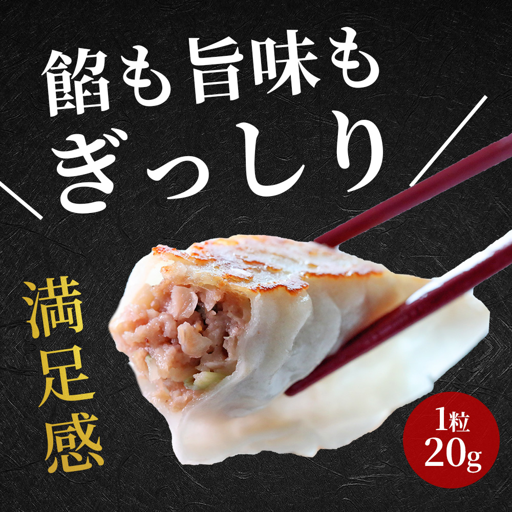 肉にこだわった贅沢な生餃子